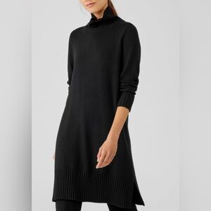 Black Turtleneck Long Sleeved Dress